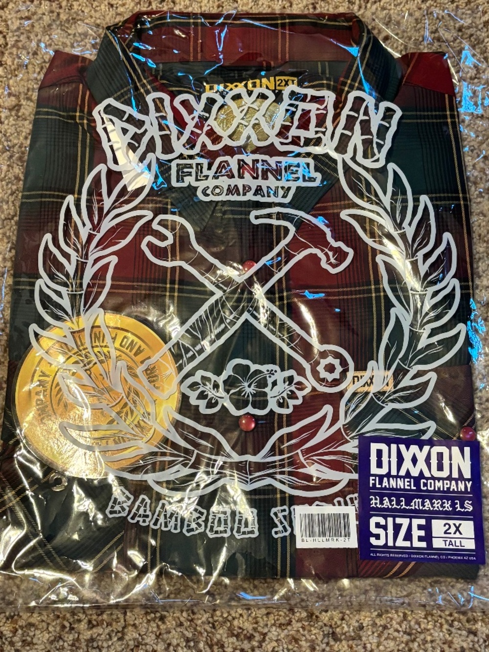 Dixxon Hallmark Edition Bamboo Long Sleeve Shirt Size 2XT